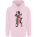 St Georges Day Knights Templar Sword Mens 80% Cotton Hoodie Light Pink