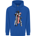 St Georges Day Knights Templar Sword Mens 80% Cotton Hoodie Royal Blue
