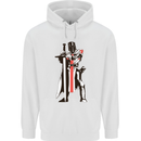 St Georges Day Knights Templar Sword Mens 80% Cotton Hoodie White