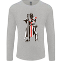 St Georges Day Knights Templar Sword Mens Long Sleeve T-Shirt Sports Grey