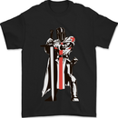 St Georges Day Knights Templar Sword Mens T-Shirt 100% Cotton Black