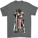 St Georges Day Knights Templar Sword Mens T-Shirt 100% Cotton Charcoal