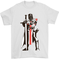 St Georges Day Knights Templar Sword Mens T-Shirt 100% Cotton White