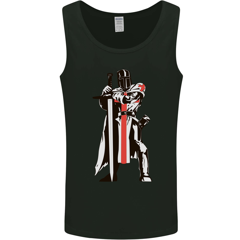 St Georges Day Knights Templar Sword Mens Vest Tank Top Black