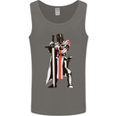 St Georges Day Knights Templar Sword Mens Vest Tank Top Charcoal