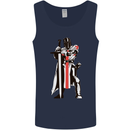 St Georges Day Knights Templar Sword Mens Vest Tank Top Navy Blue