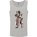 St Georges Day Knights Templar Sword Mens Vest Tank Top Sports Grey