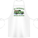 St Patricks Beer Delivery Funny Alcohol Guiness Cotton Apron 100% Organic White