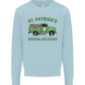 St Patricks Beer Delivery Funny Alcohol Guiness Kids Sweatshirt Jumper Light Blue