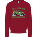 St Patricks Beer Delivery Funny Alcohol Guiness Kids Sweatshirt Jumper Red