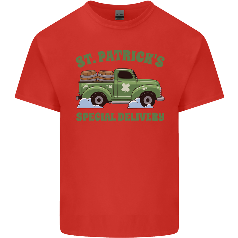 St Patricks Beer Delivery Funny Alcohol Guiness Kids T-Shirt Childrens Red