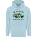 St Patricks Beer Delivery Funny Alcohol Guiness Mens 80% Cotton Hoodie Light Blue