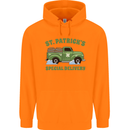 St Patricks Beer Delivery Funny Alcohol Guiness Mens 80% Cotton Hoodie Orange