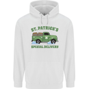 St Patricks Beer Delivery Funny Alcohol Guiness Mens 80% Cotton Hoodie White