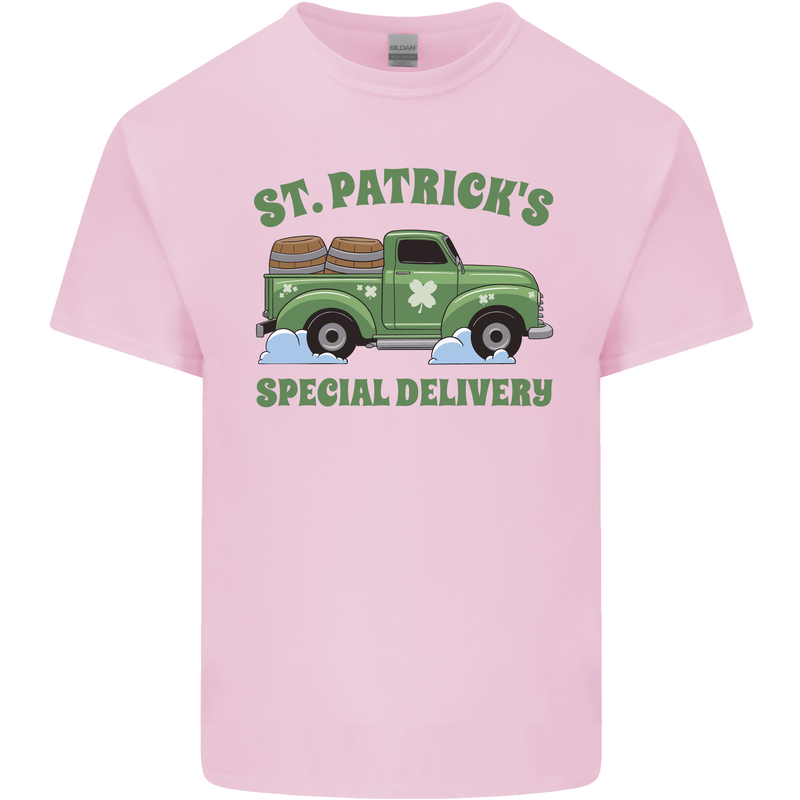 St Patricks Beer Delivery Funny Alcohol Guiness Mens Cotton T-Shirt Tee Top Light Pink