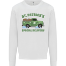 St Patricks Beer Delivery Funny Alcohol Guiness Mens Sweatshirt Jumper White