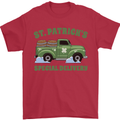 St Patricks Beer Delivery Funny Alcohol Guiness Mens T-Shirt 100% Cotton Red