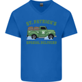 St Patricks Beer Delivery Funny Alcohol Guiness Mens V-Neck Cotton T-Shirt Royal Blue