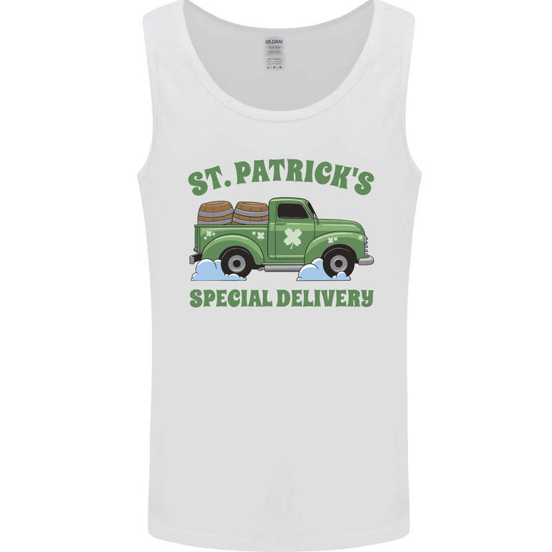 St Patricks Beer Delivery Funny Alcohol Guiness Mens Vest Tank Top White