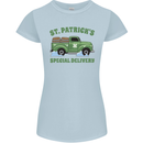 St Patricks Beer Delivery Funny Alcohol Guiness Womens Petite Cut T-Shirt Light Blue