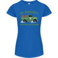 St Patricks Beer Delivery Funny Alcohol Guiness Womens Petite Cut T-Shirt Royal Blue