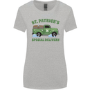 St Patricks Beer Delivery Funny Alcohol Guiness Womens Wider Cut T-Shirt Sports Grey
