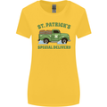 St Patricks Beer Delivery Funny Alcohol Guiness Womens Wider Cut T-Shirt Yellow