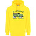 St Patricks Beer Delivery Funny Alcohol Guinness Childrens Kids Hoodie Yellow