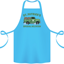 St Patricks Beer Delivery Funny Alcohol Guinness Cotton Apron 100% Organic Turquoise