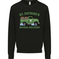 St Patricks Beer Delivery Funny Alcohol Guinness Kids Sweatshirt Jumper Black