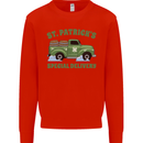St Patricks Beer Delivery Funny Alcohol Guinness Kids Sweatshirt Jumper Bright Red