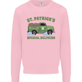 St Patricks Beer Delivery Funny Alcohol Guinness Kids Sweatshirt Jumper Light Pink