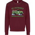 St Patricks Beer Delivery Funny Alcohol Guinness Kids Sweatshirt Jumper Maroon
