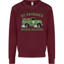 St Patricks Beer Delivery Funny Alcohol Guinness Kids Sweatshirt Jumper Maroon