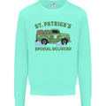 St Patricks Beer Delivery Funny Alcohol Guinness Kids Sweatshirt Jumper Peppermint