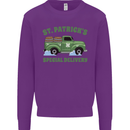 St Patricks Beer Delivery Funny Alcohol Guinness Kids Sweatshirt Jumper Purple