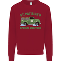 St Patricks Beer Delivery Funny Alcohol Guinness Kids Sweatshirt Jumper Red