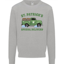 St Patricks Beer Delivery Funny Alcohol Guinness Kids Sweatshirt Jumper Sports Grey