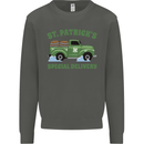 St Patricks Beer Delivery Funny Alcohol Guinness Kids Sweatshirt Jumper Storm Grey