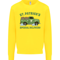 St Patricks Beer Delivery Funny Alcohol Guinness Kids Sweatshirt Jumper Yellow