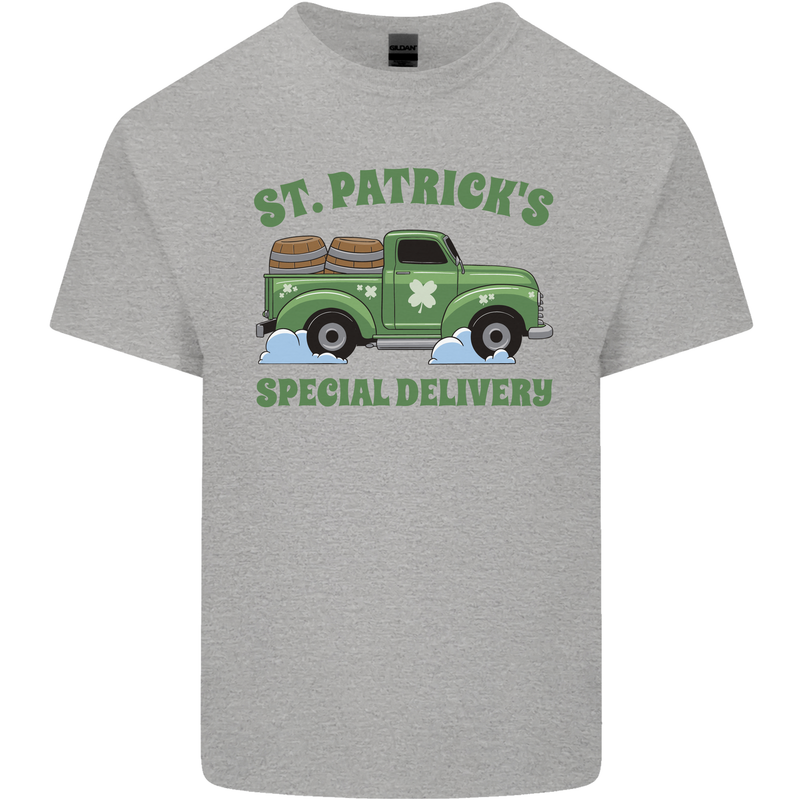 St Patricks Beer Delivery Funny Alcohol Guinness Kids T-Shirt Childrens Sports Grey