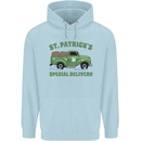 St Patricks Beer Delivery Funny Alcohol Guinness Mens 80% Cotton Hoodie Light Blue