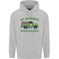 St Patricks Beer Delivery Funny Alcohol Guinness Mens 80% Cotton Hoodie Sports Grey