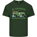 St Patricks Beer Delivery Funny Alcohol Guinness Mens Cotton T-Shirt Tee Top Forest Green