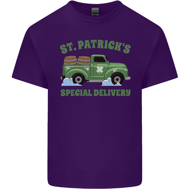 St Patricks Beer Delivery Funny Alcohol Guinness Mens Cotton T-Shirt Tee Top Purple