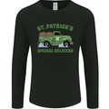 St Patricks Beer Delivery Funny Alcohol Guinness Mens Long Sleeve T-Shirt Black