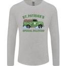 St Patricks Beer Delivery Funny Alcohol Guinness Mens Long Sleeve T-Shirt Sports Grey
