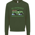 St Patricks Beer Delivery Funny Alcohol Guinness Mens Sweatshirt Jumper Forest Green