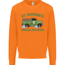St Patricks Beer Delivery Funny Alcohol Guinness Mens Sweatshirt Jumper Orange