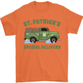St Patricks Beer Delivery Funny Alcohol Guinness Mens T-Shirt 100% Cotton Orange
